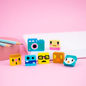 Camera Shape Eraser (6 + 1) Eraser June Trading