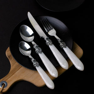 Ivory Accent Regal 24 Piece Cutlery Set Cutlery June Trading