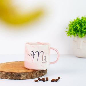 Blush Pink Mr and Mrs Mug Coffee Mugs June Trading Mr