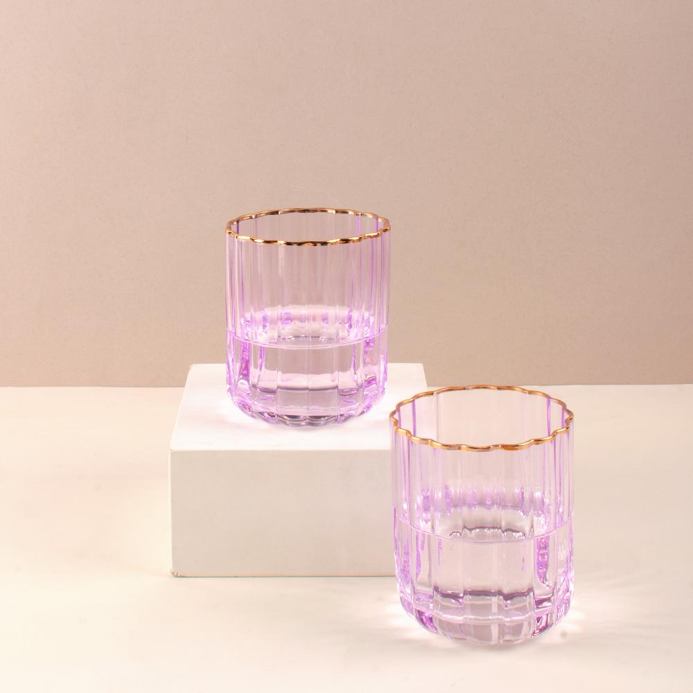 Eternal Violet Goldwave Crest Glass