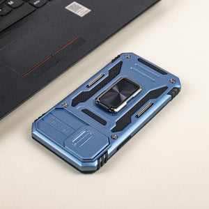 Hybrid Armour iPhone 14 Pro Cover | Camera Slider & Kickstand iPhone 14 Pro Max The June Shop Sky Blue