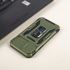 Hybrid Armour iPhone 13 Pro Cover | Camera Slider & Kickstand iPhone 13 Pro The June Shop Olive Green