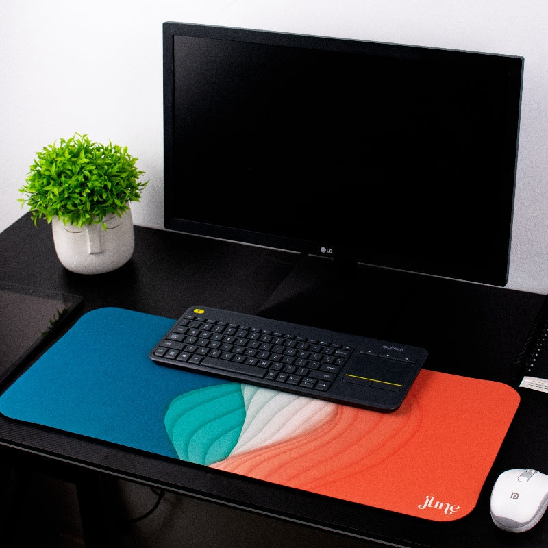 Striking Tremor Waves Versatile Desk Mat Desk Mats June Trading