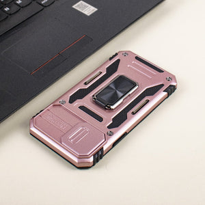 Hybrid Armour iPhone 14 Plus Cover | Camera Slider & Kickstand iPhone 14 Plus The June Shop Chic Pink