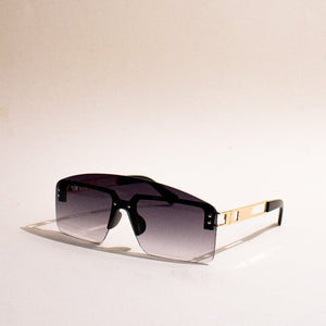 Serve Sass Oversized Black Sunglass Eyewear The June Shop