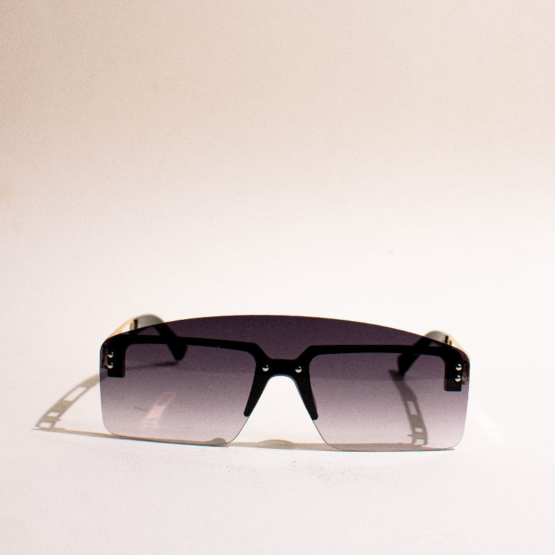 Serve Sass Oversized Black Sunglass Eyewear The June Shop
