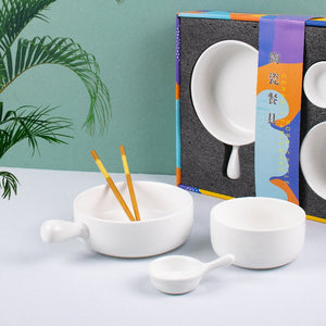 Meraz Snow White Serving Set (4 Pcs) Serving Platters The June Shop