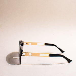 Serve Sass Oversized Black Sunglass Eyewear The June Shop