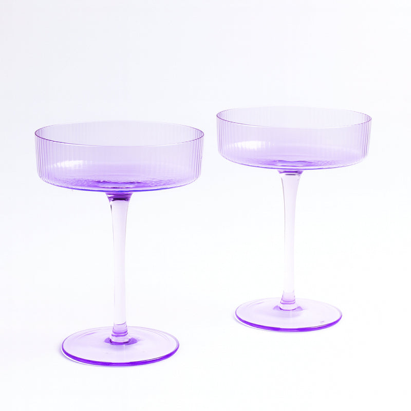Ribbed Martini Coupe Cocktail Stemware