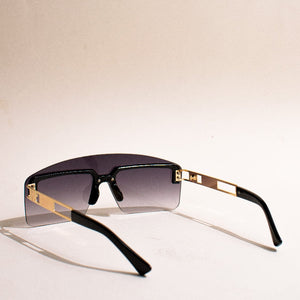 Serve Sass Oversized Black Sunglass Eyewear The June Shop