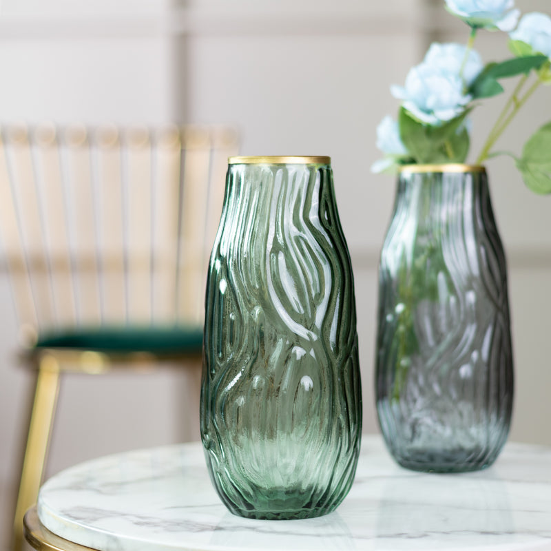 Empoli Whirl Pressed Vase Vases June Trading