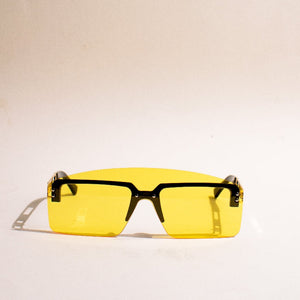 Serve Sass Oversized Yellow Sunglass Eyewear The June Shop