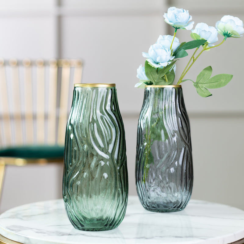 Empoli Whirl Pressed Vase Vases June Trading