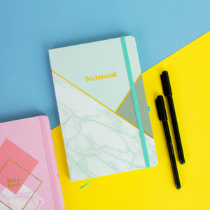Marble Accent Hardcover Notepad Notepads June Trading Minty Green