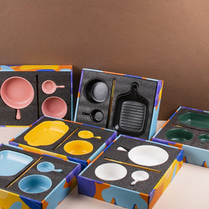 Meraz Onyx Black Serving Set (4 Pcs) Serving Platters The June Shop