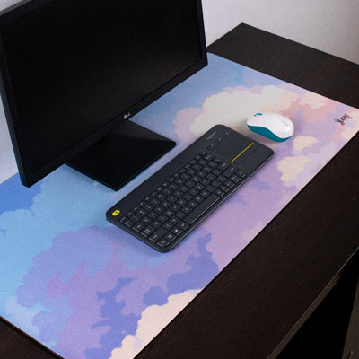 Pastel Cloudscape Extended Versatile Desk Mat Desk Mats The June Shop   