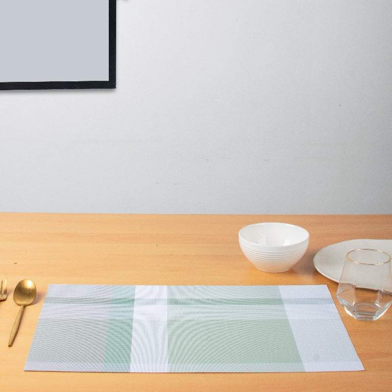Tea Green Table Mats Set | 6 Pcs Tablemat The June Shop