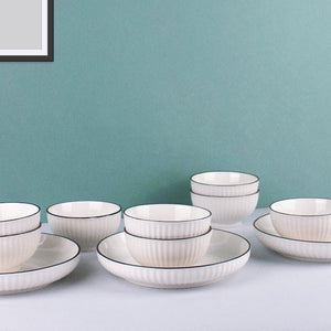 Odelia Ivory White 22 Piece Dinnerware Dinner Sets The June Shop
