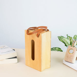 Teakwood Urbane Tissue Box Tissue Box June Trading