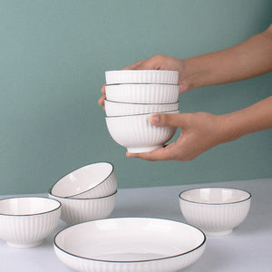 Odelia Ivory White 22 Piece Dinnerware Dinner Sets The June Shop