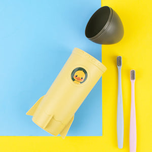 Space-Rocket Travel Organiser Lunch Boxes June Trading Cat Stone Grey