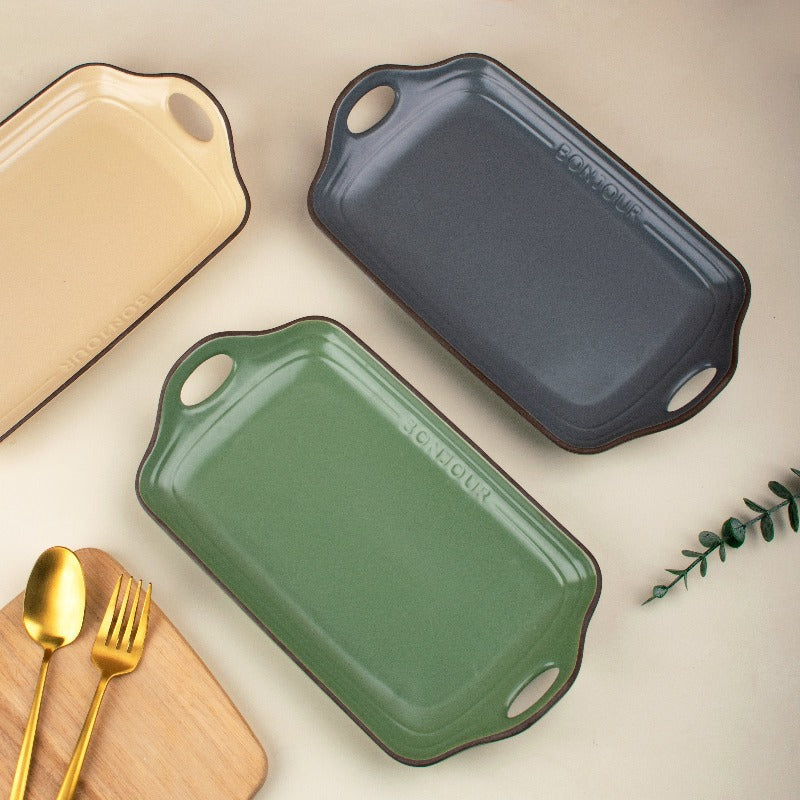 Misaki Serving Tray With Handles Serving Tray The June Shop