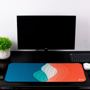 Striking Tremor Waves Versatile Desk Mat Desk Mats June Trading
