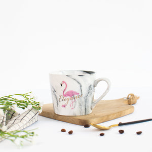 Dreamy Flamingo Marble Coffee Mug Coffee Mugs June Trading