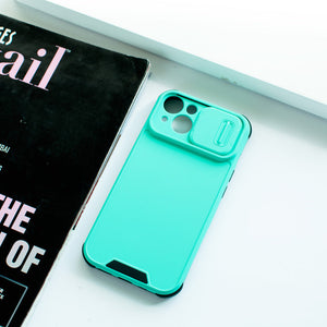 Colour Me Vivid Camera Slider Apple iPhone 14 Cover iPhone 14 June Trading Turquoise Blue