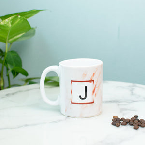 Speckled Ceramic Initials Coffee Mug Coffee Mugs June Trading J