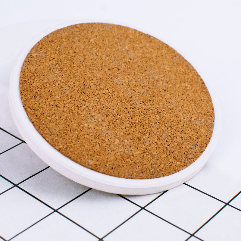 Checks Print Ceramic Coasters (Set of 4) Coasters June Trading