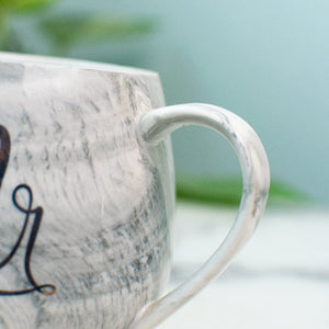 Marble Accent Mr Initials Ceramic Mug Coffee Mugs June Trading