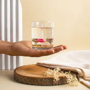 Dried Bloom Aroma Gel Candle | Rosy Sandalwood Candles The June Shop