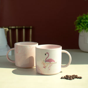 Speckled Flamingo Ceramic Mug Coffee Mugs June Trading