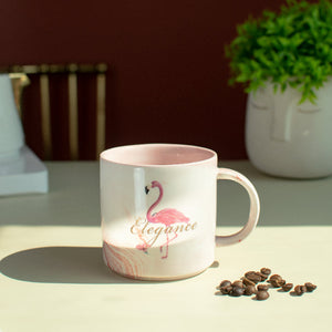 Speckled Flamingo Ceramic Mug Coffee Mugs June Trading Flamingo
