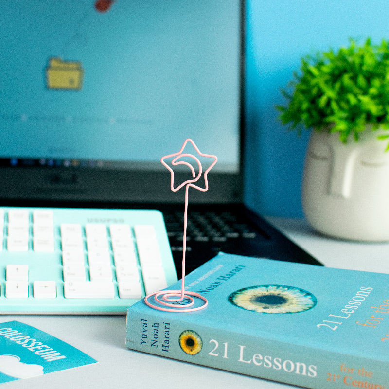 Desktop Metal Card Holder Stand Metal Stand June Trading Star