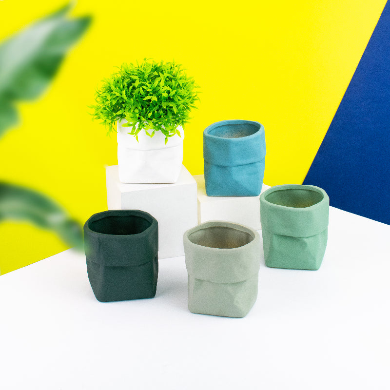 Nordic Bag Shape Planter Planters June Trading