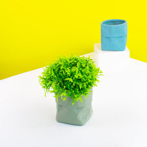 Nordic Bag Shape Planter Planters June Trading Harbor Grey