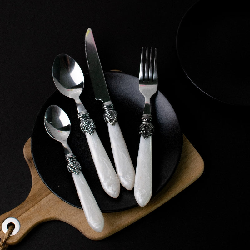 Ivory Accent Regal 24 Piece Cutlery Set Cutlery June Trading