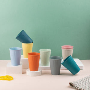 Drink Up Contemporary Tumbler Set Of 4 (Wheat-Straw) Travel Mug The June Shop