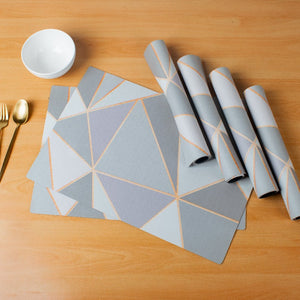 Abstract Grey Table Mats Set | 6 Pcs Tablemat The June Shop