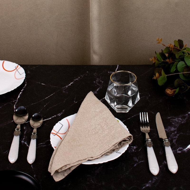 Ivory Accent Regal 24 Piece Cutlery Set Cutlery June Trading