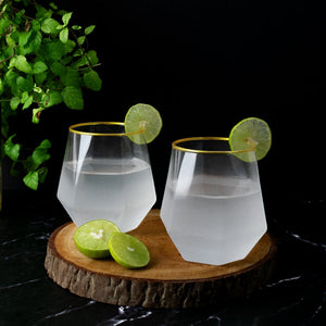 The Sipper's Whisper Frosted Glass (Set Of 2) Glasses June Trading