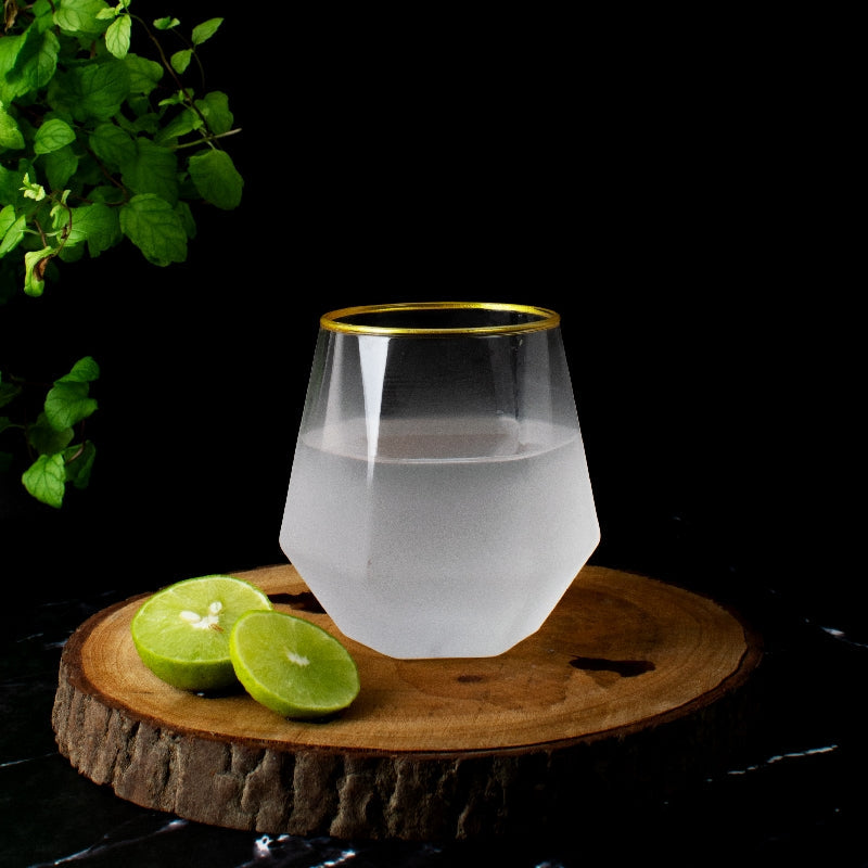 The Sipper's Whisper Frosted Glass (Set Of 2) Glasses June Trading