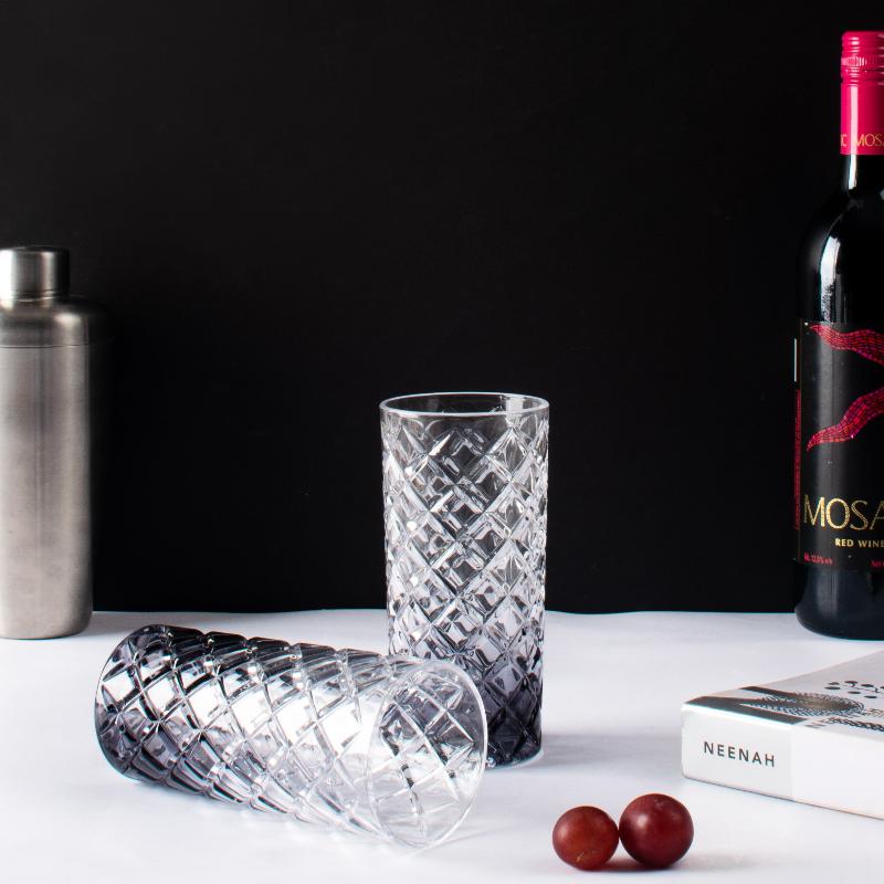 Midnight Prism Crystal Tall Glasses (Set Of 2, 4 & 6)