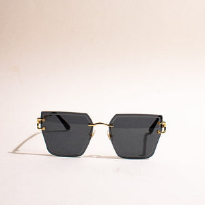Glam Affair Square Cateye Black Sunglass Eyewear June Trading
