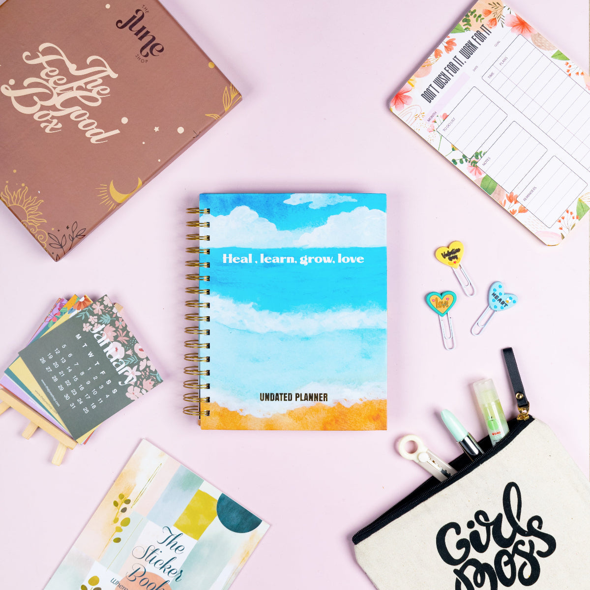 The Feel-Good Planner Box™ | Heal. Learn. Grow. Love. Edition