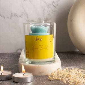 Halcyon Blossom Votive Aroma Candle Candles The June Shop Aqua Fresh