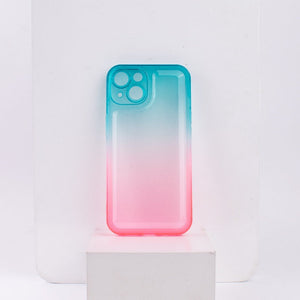 Dual Splash Clear Silicone Apple iPhone 14 Cover iPhone 14 June Trading Teal & Pink