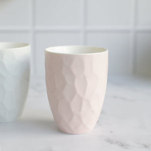 Soft Hue Crumple Texture Coffee Mug Coffee Mugs ERL Blush Pink